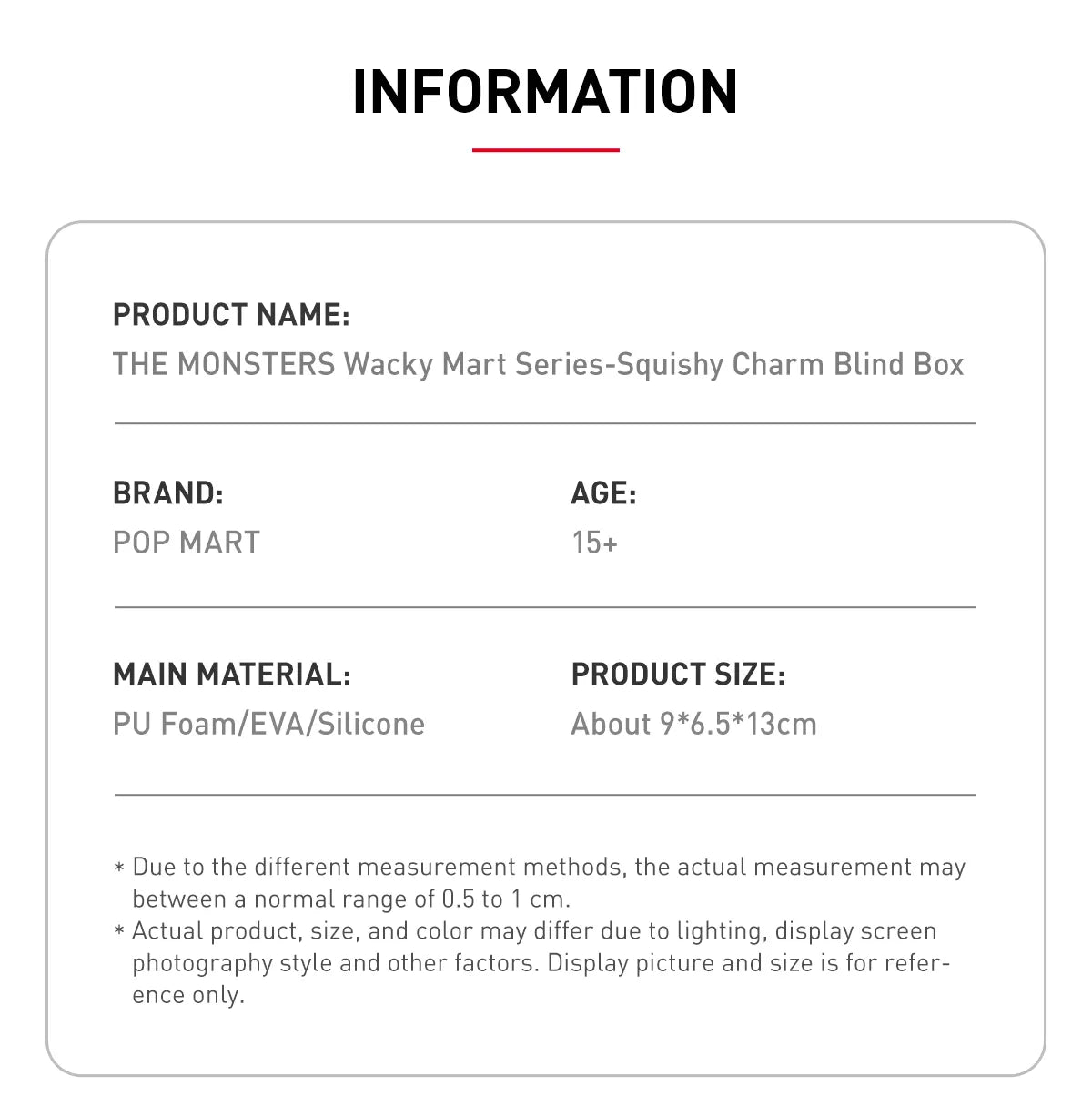 THE MONSTERS Wacky Mart Series-Pinch Pendant Blind Box